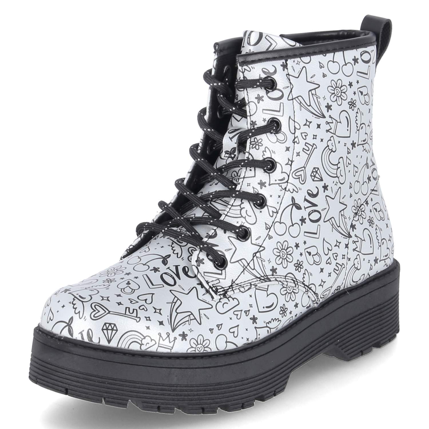 Boots GRAVLEN HI DOODLE DOWN  Silber