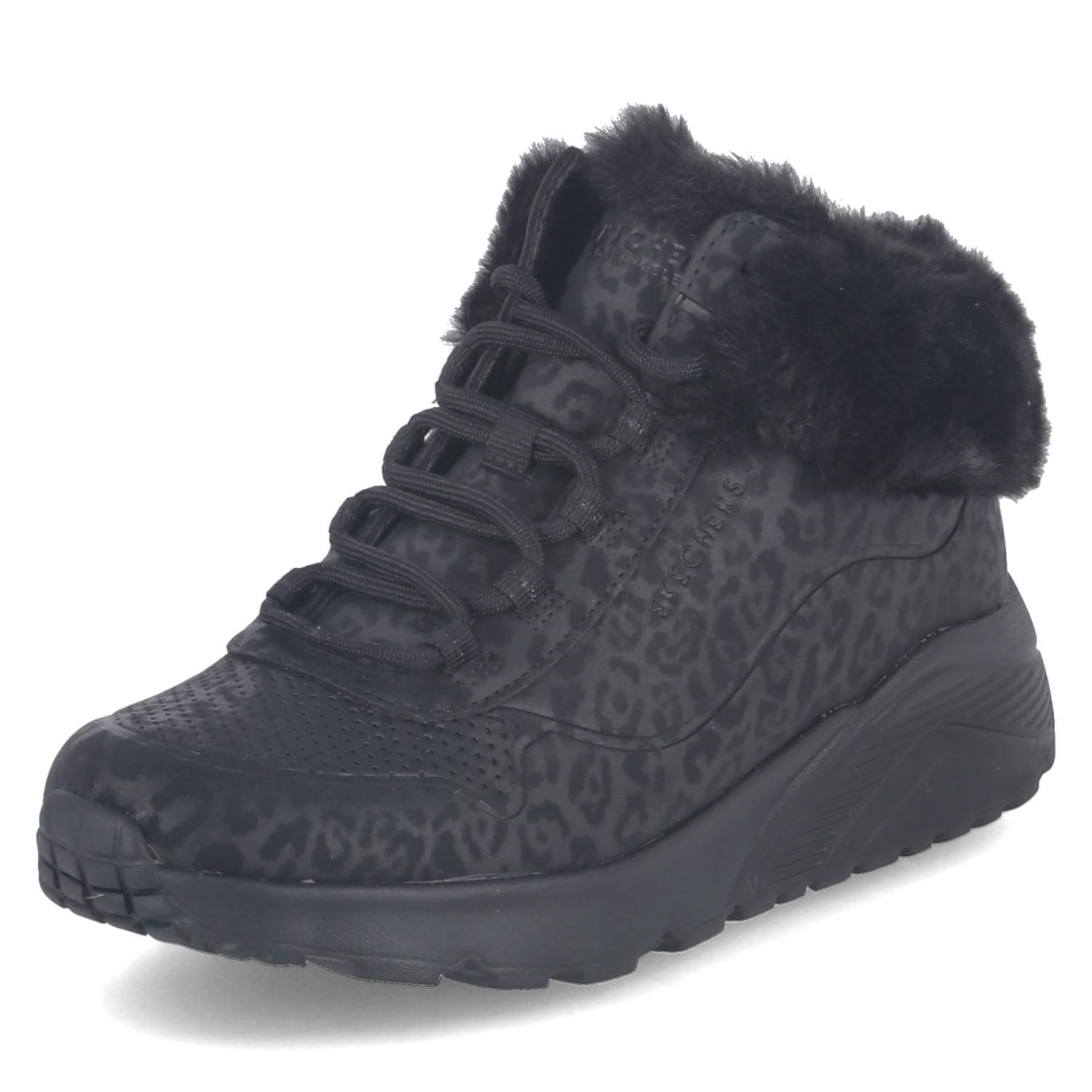 Boots UNO LITE COZY LEOPARD  Schwarz
