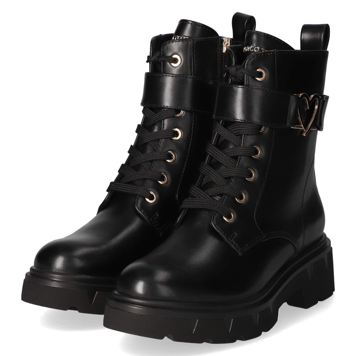 Schnürstiefeletten  Schwarz