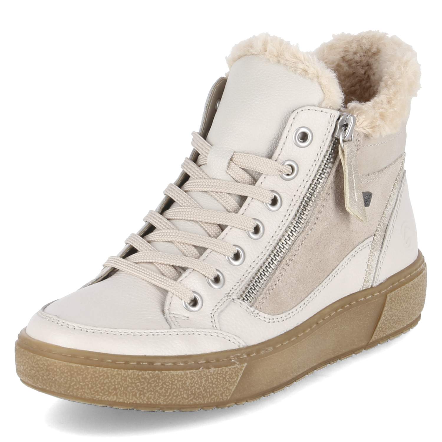 Schnürstiefeletten  Beige