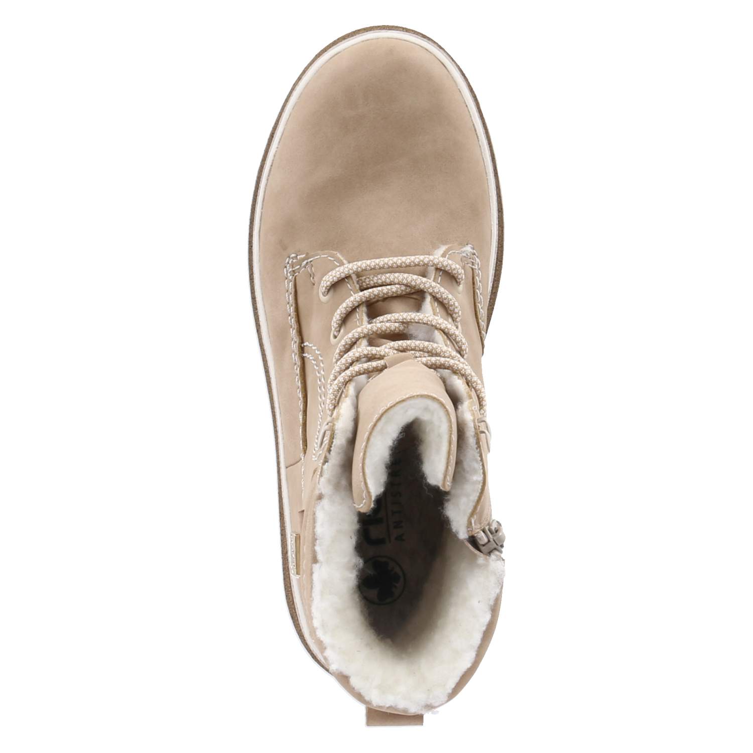 Schnürtsiefeletten  Beige