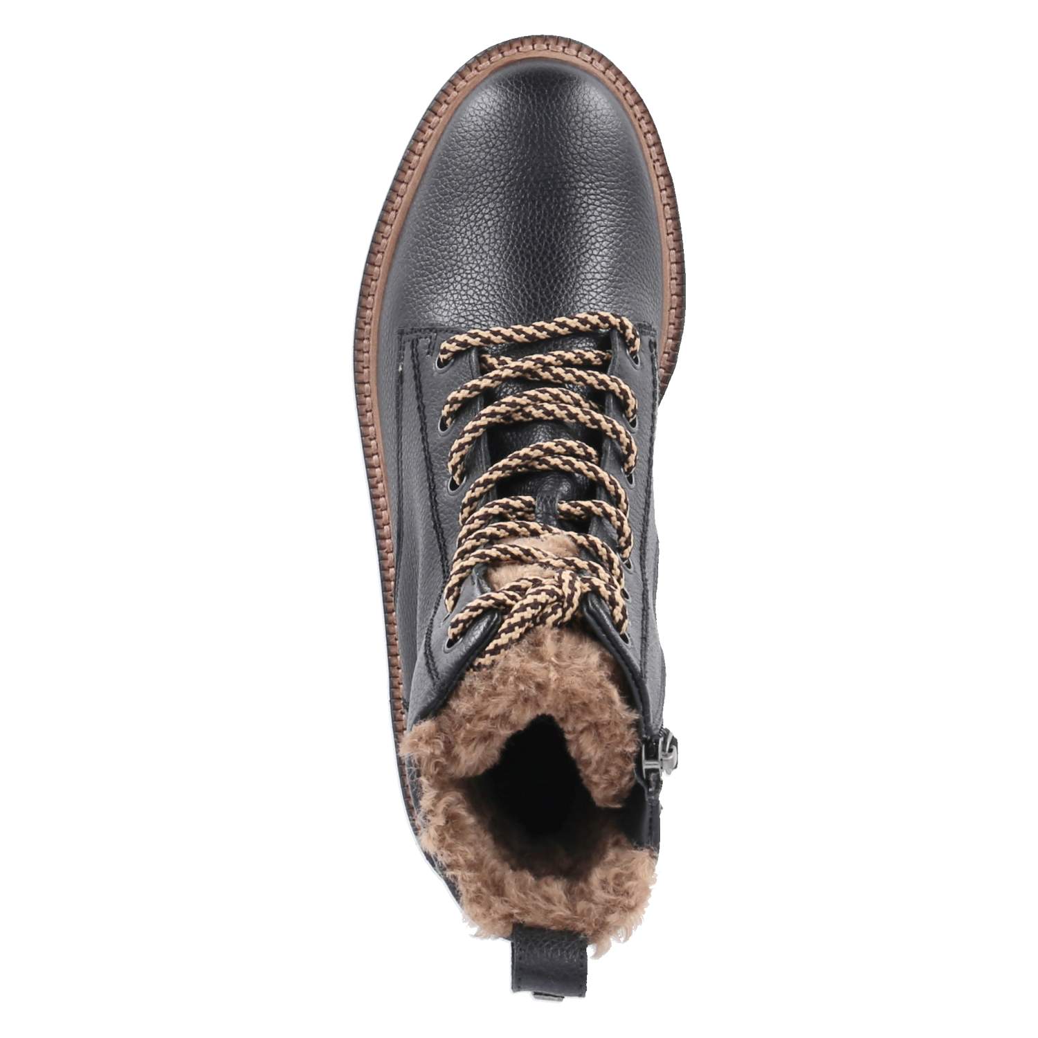 Winterschnürstiefeletten  Schwarz