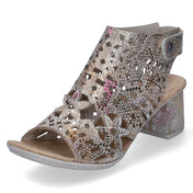 Schaftsandaletten  Beige