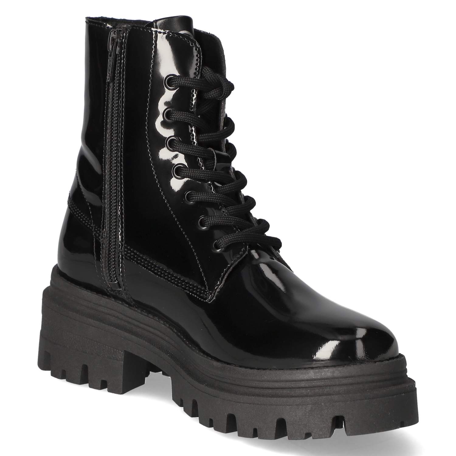 Schnürstiefeletten  Schwarz
