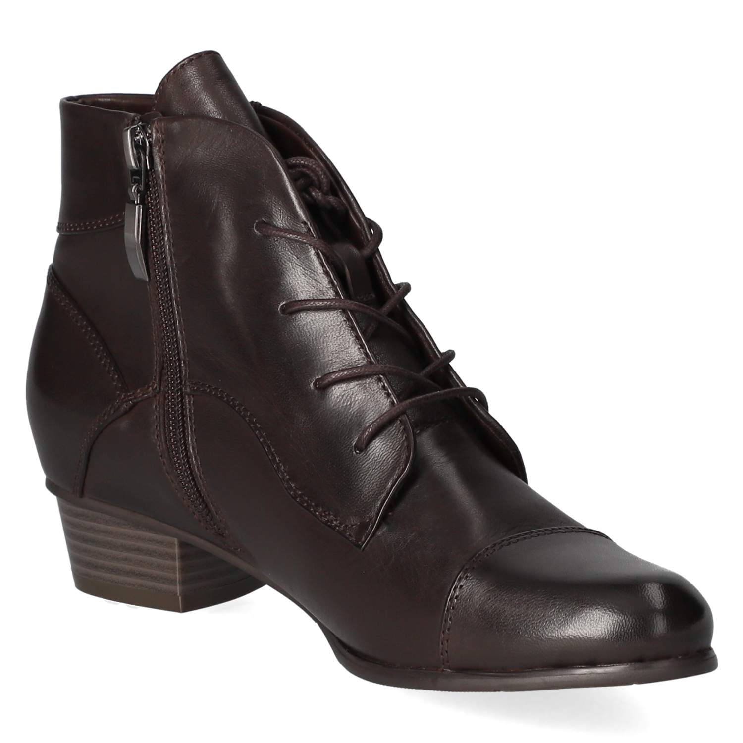 Schnürstiefeletten  Braun