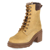Schnürstiefeletten  Gelb
