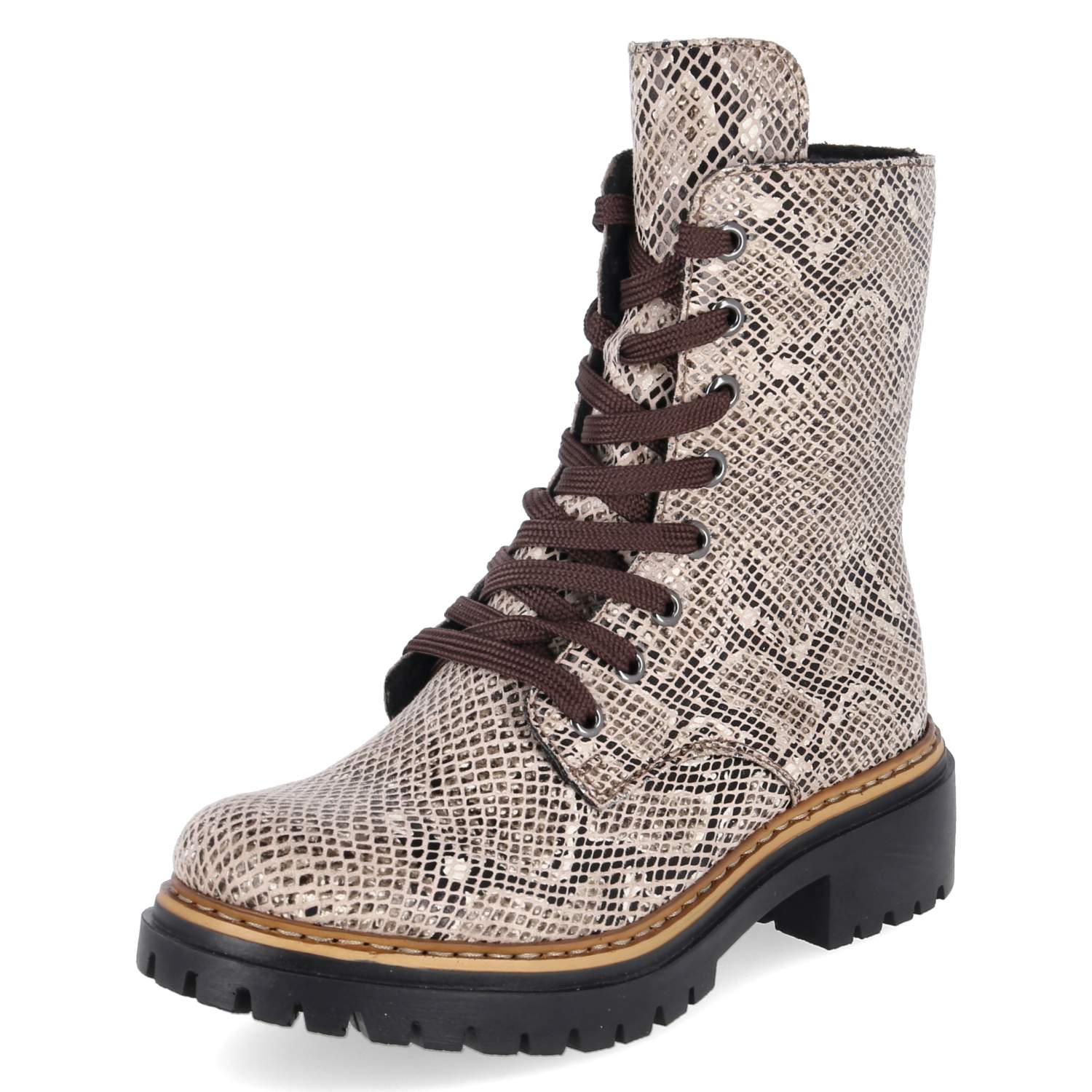 Schnürstiefel  Beige