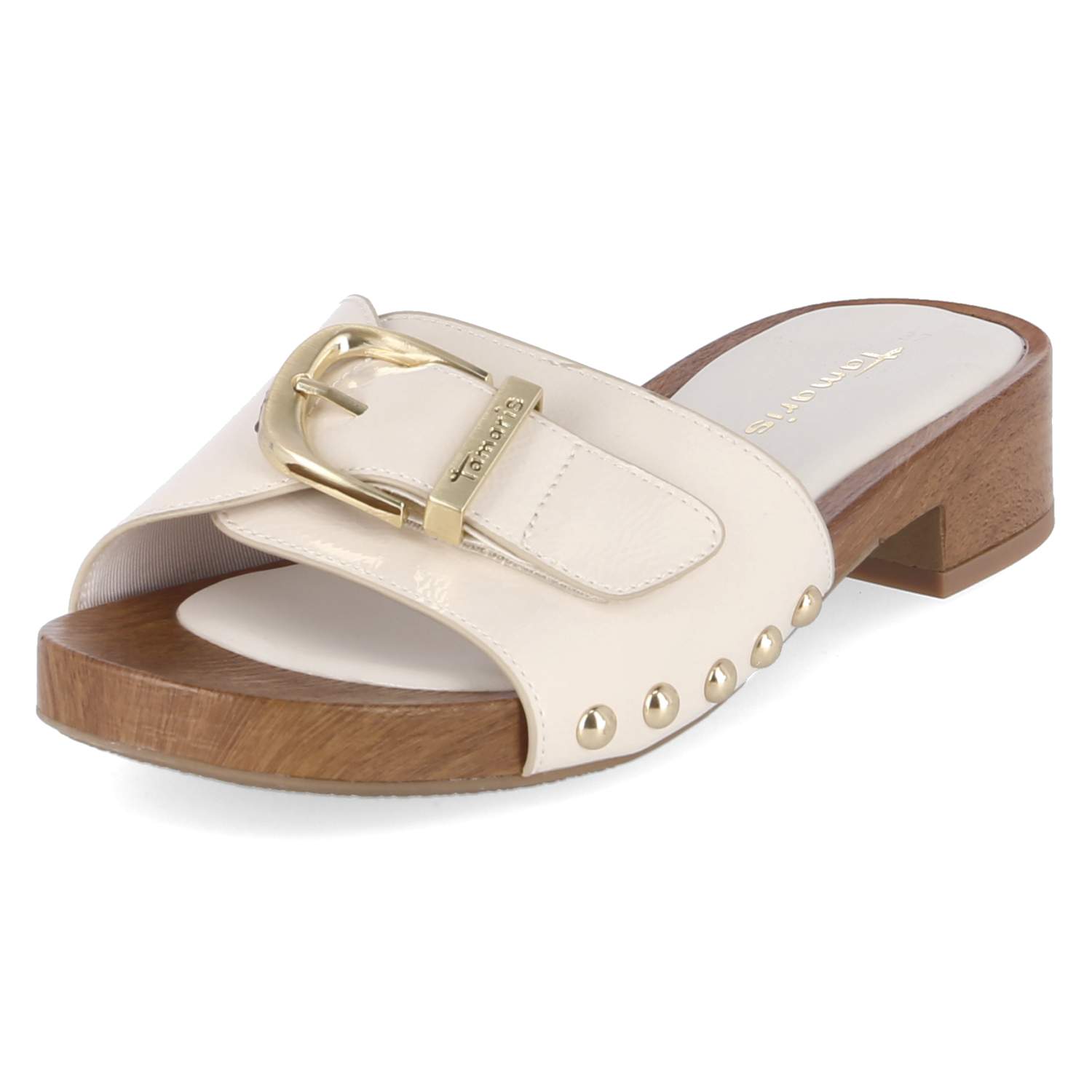 Open Toe Clogs  Beige