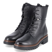 Winterschnürstiefeletten  Schwarz