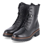 Winterschnürstiefeletten  Schwarz