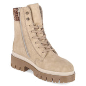 Schnürstiefeletten  Beige