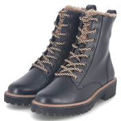 Winterschnürstiefeletten  Schwarz