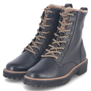 Winterschnürstiefeletten  Schwarz