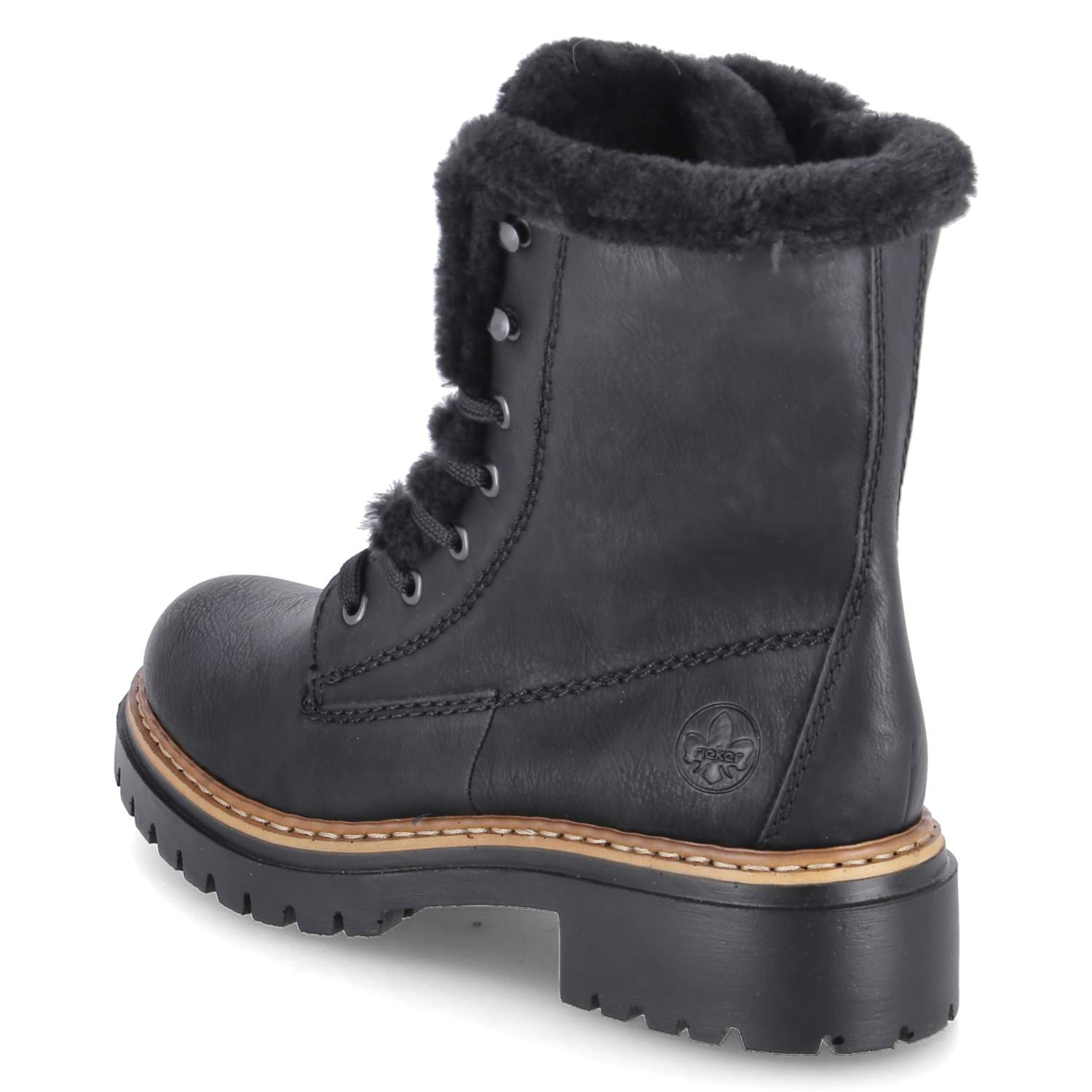 Schnürstiefeletten  Schwarz