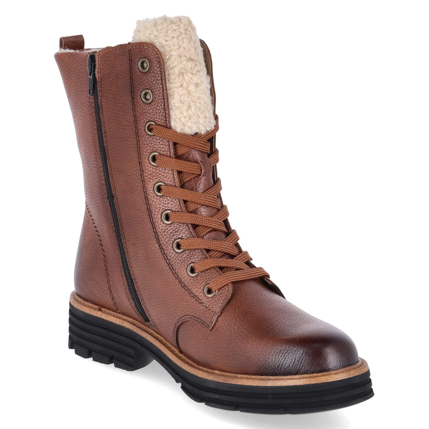 Schnürstiefeletten  Braun