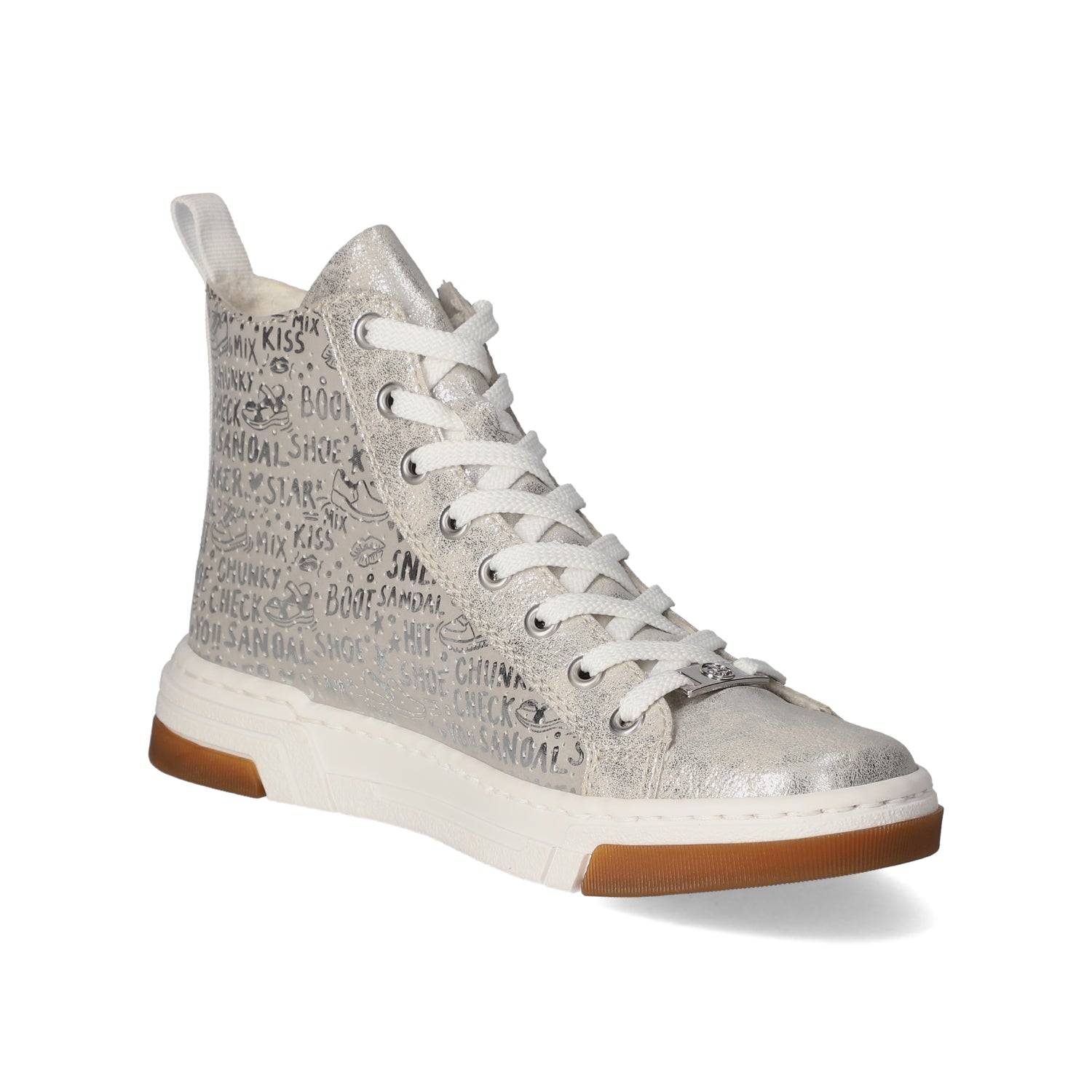High Sneaker  Silber
