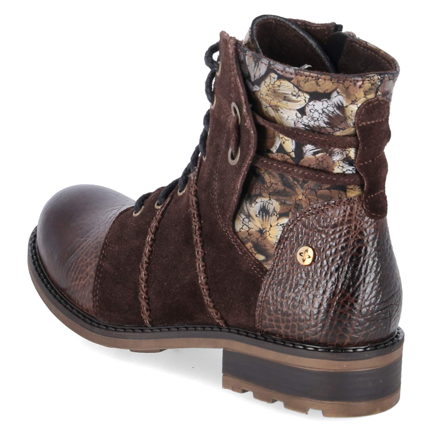 Schnürstiefeletten  Braun