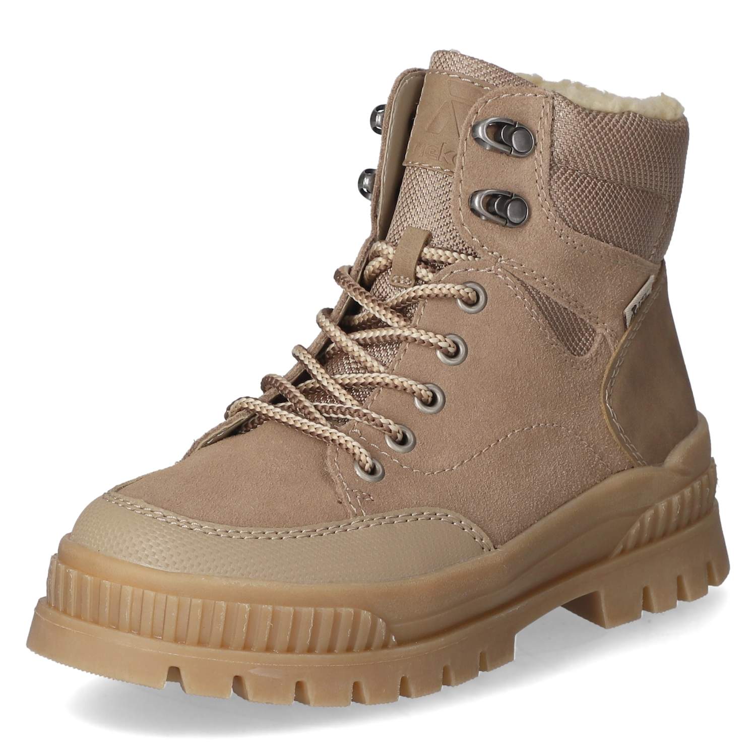 Schnürstiefeletten  Beige