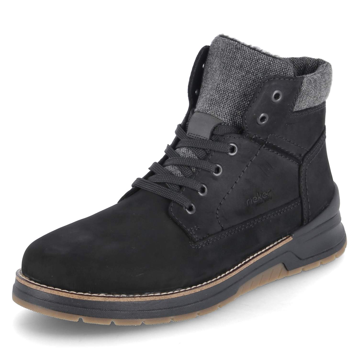 Schnürstiefeletten  Schwarz