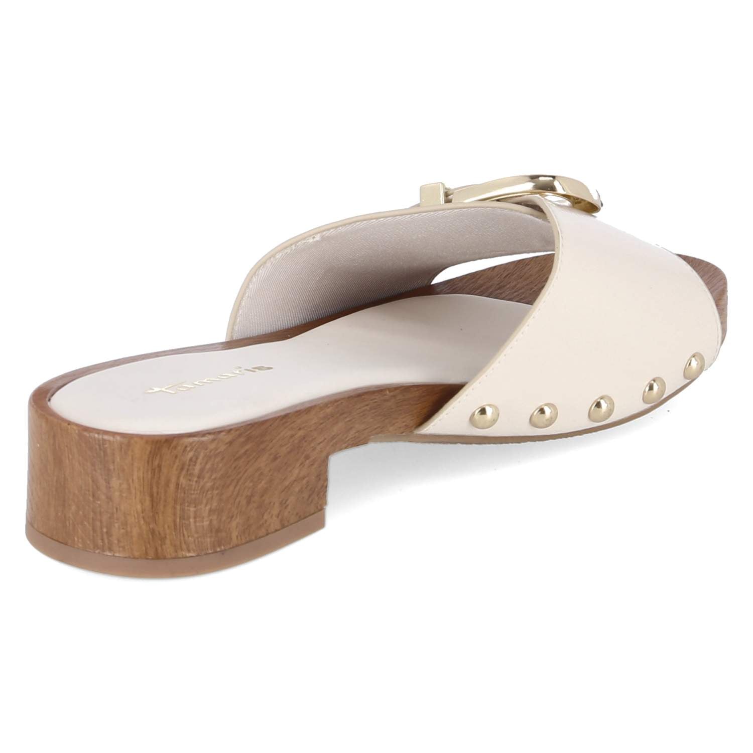 Open Toe Clogs  Beige