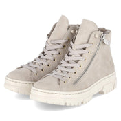 Schnürstiefeletten  Beige