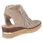 Schaftsandaletten  Beige