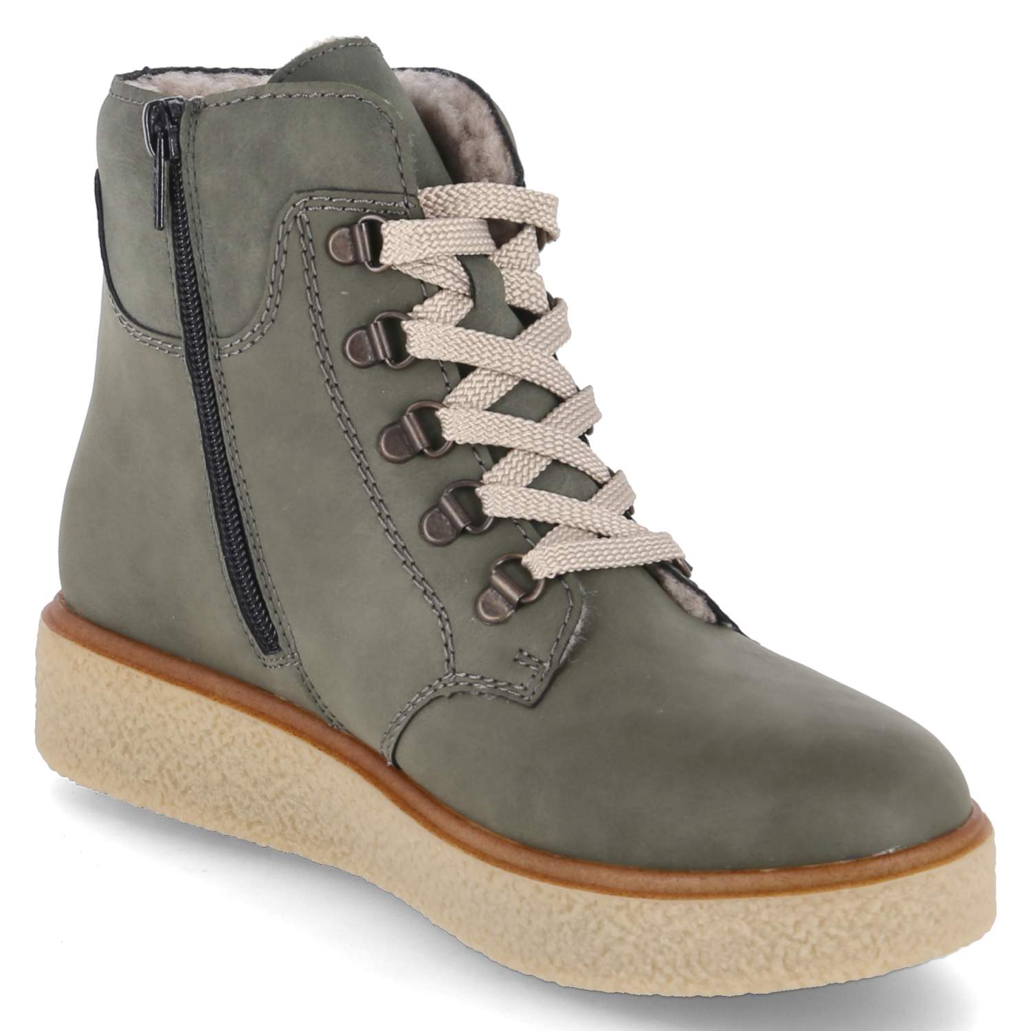 Schnürstiefeletten  Grün