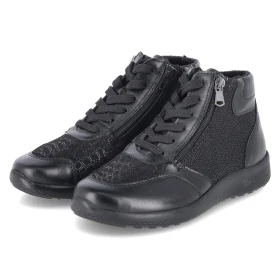 Schnürboots KIRA 24 - black metall