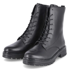 Schnürstiefeletten - schwarz