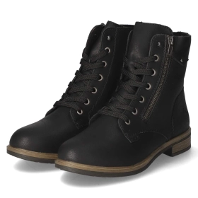 Schnürstiefeletten - schwarz