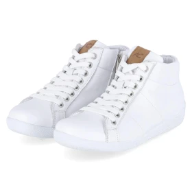 High Sneaker - weiß/brandy