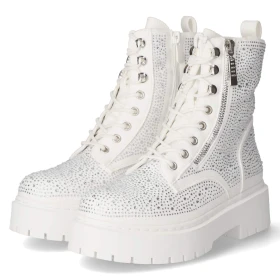 Schnürstiefeletten - white micro/ stones Schnürstiefeletten - white micro/ stones