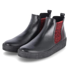 Chelsea Boots - schwarz/rot