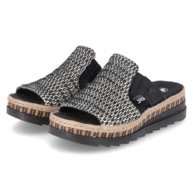 Pantoletten - schwarz- kombi