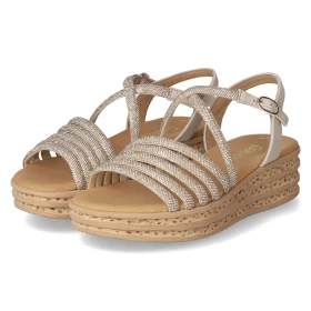 Sandalen - platino/oak