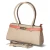 Schultertasche - taupe/coral