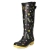 Gummistiefel FLOWERS - Black-Yellow