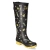 Gummistiefel FLOWERS - Black-Yellow