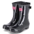 Gummistiefel GLOSSY - black-pink