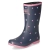Gummistiefel DOTS - Navy white Pink