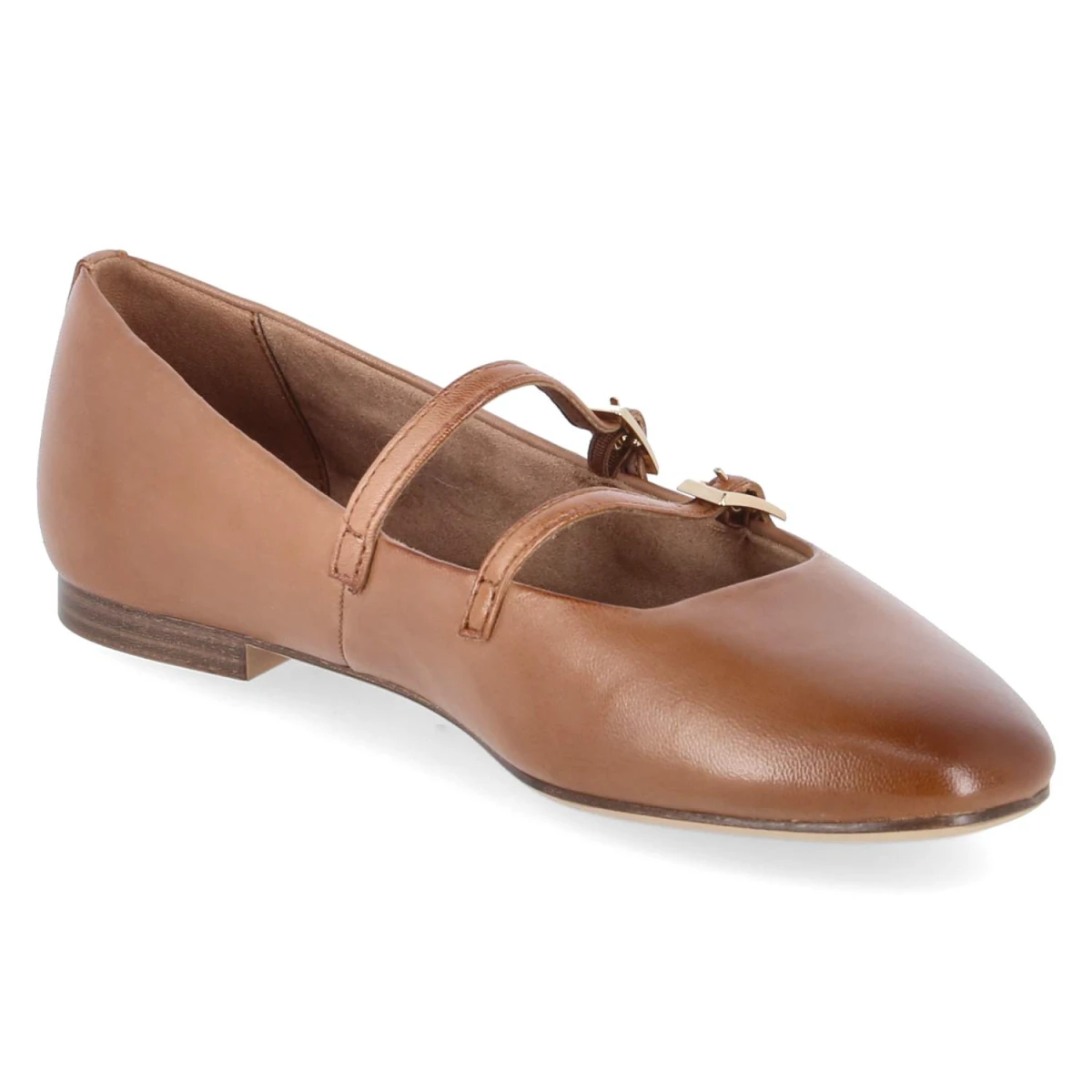 Spangenballerinas - Cognac