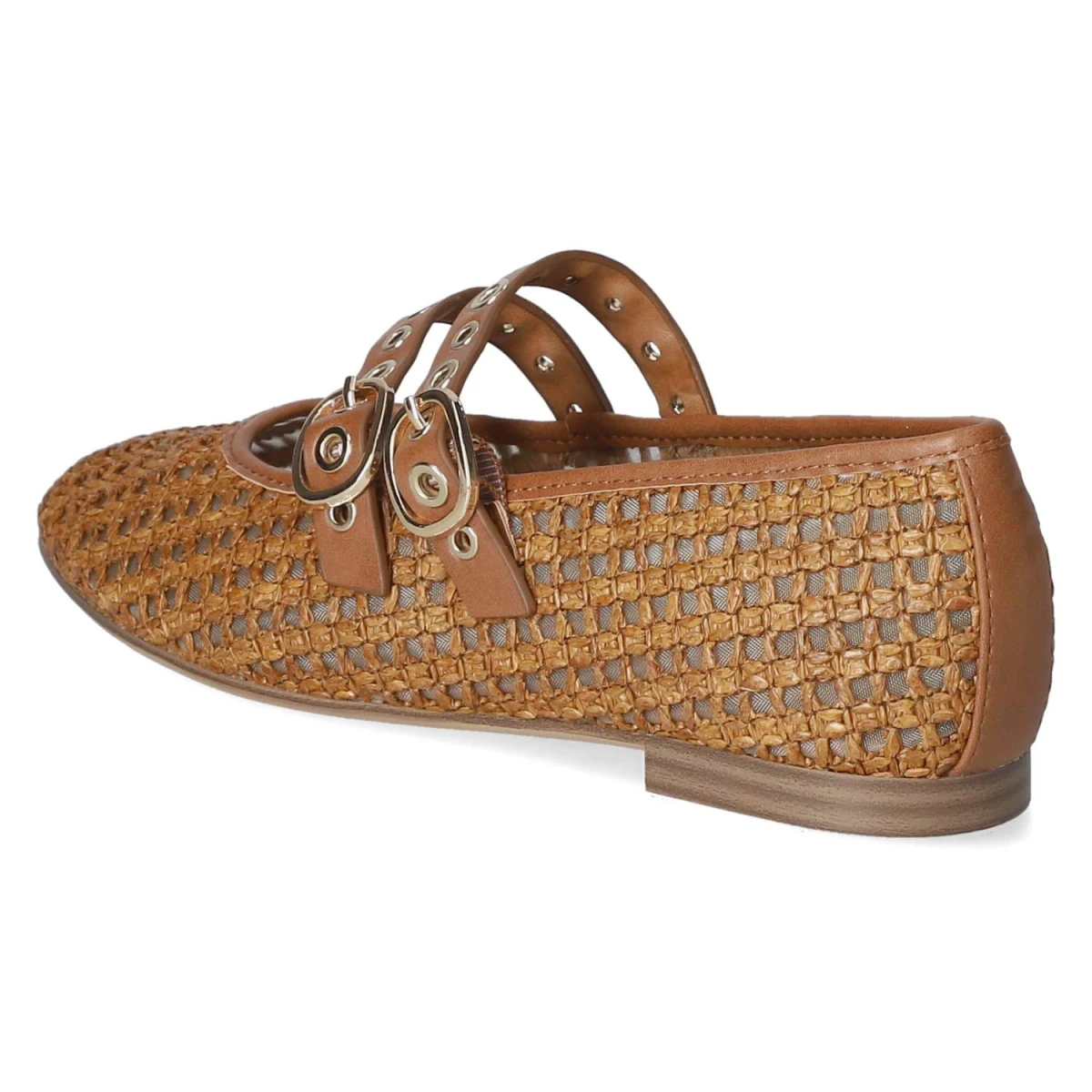 Spangenballerinas - Cognac