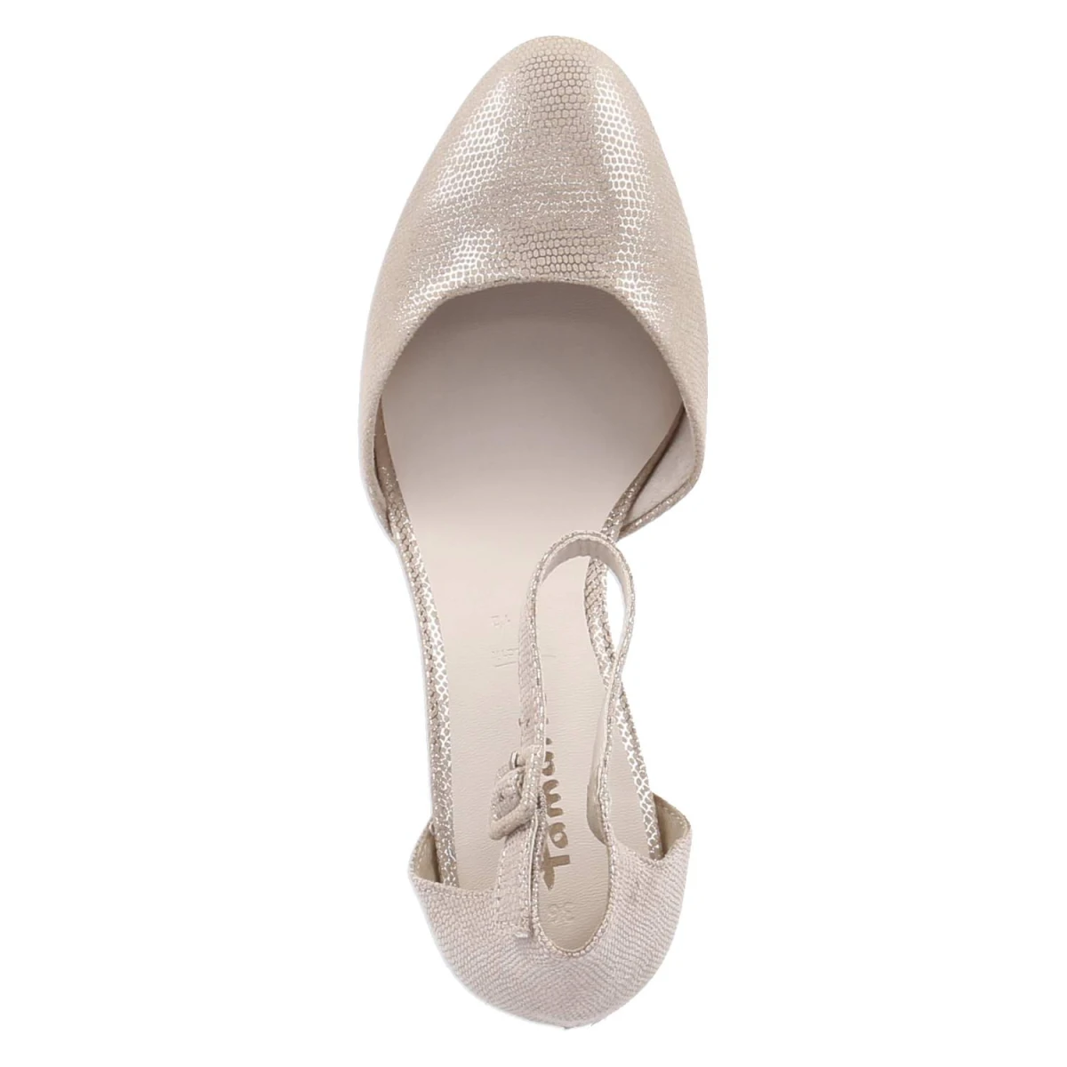 Riemchenpumps - LIGHT GOLD STRUCTURE