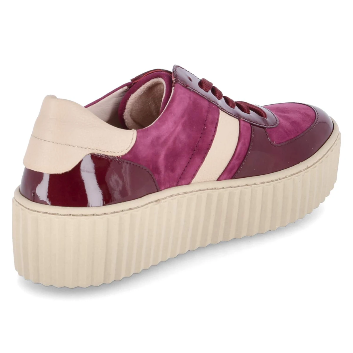 Low Sneaker - aubergine/sand