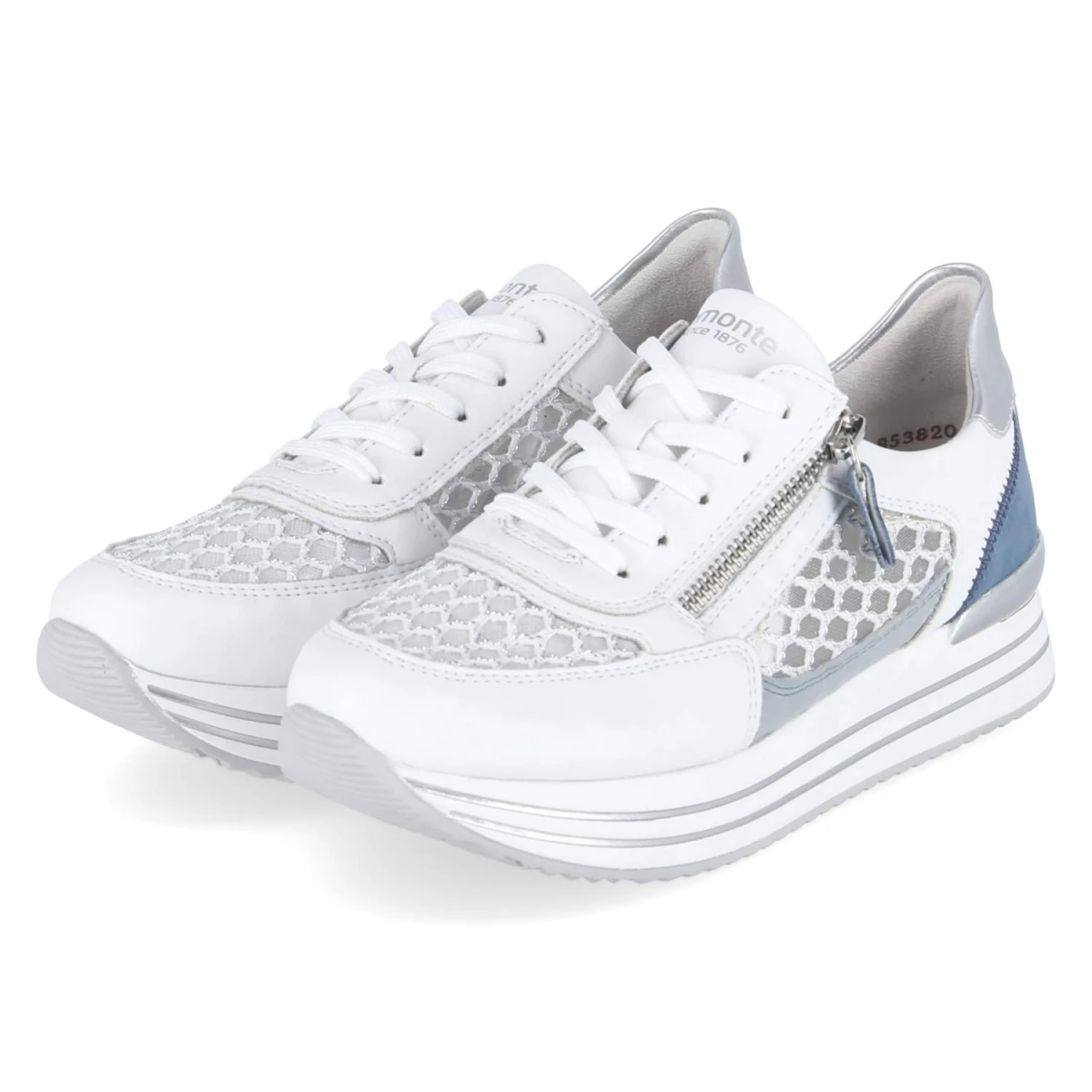 Plateau-Sneaker - weiss kombi