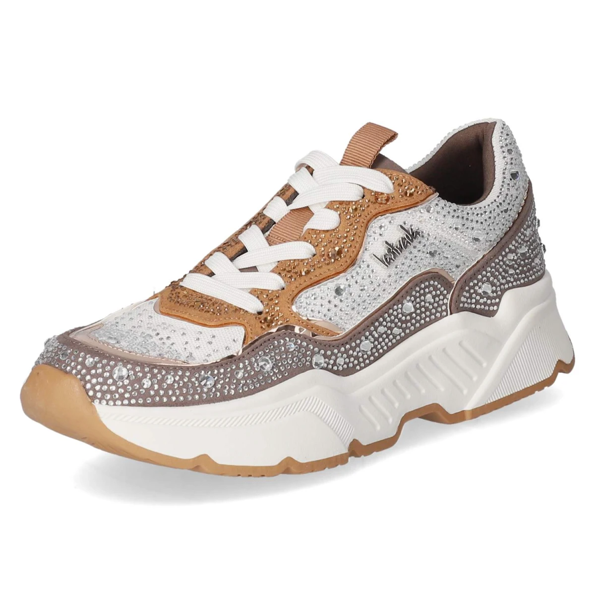 Low Sneaker - Taupe Tan mesh micro/ stones