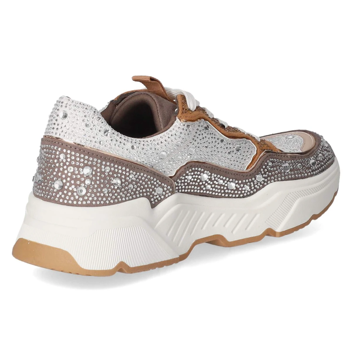 Low Sneaker - Taupe Tan mesh micro/ stones