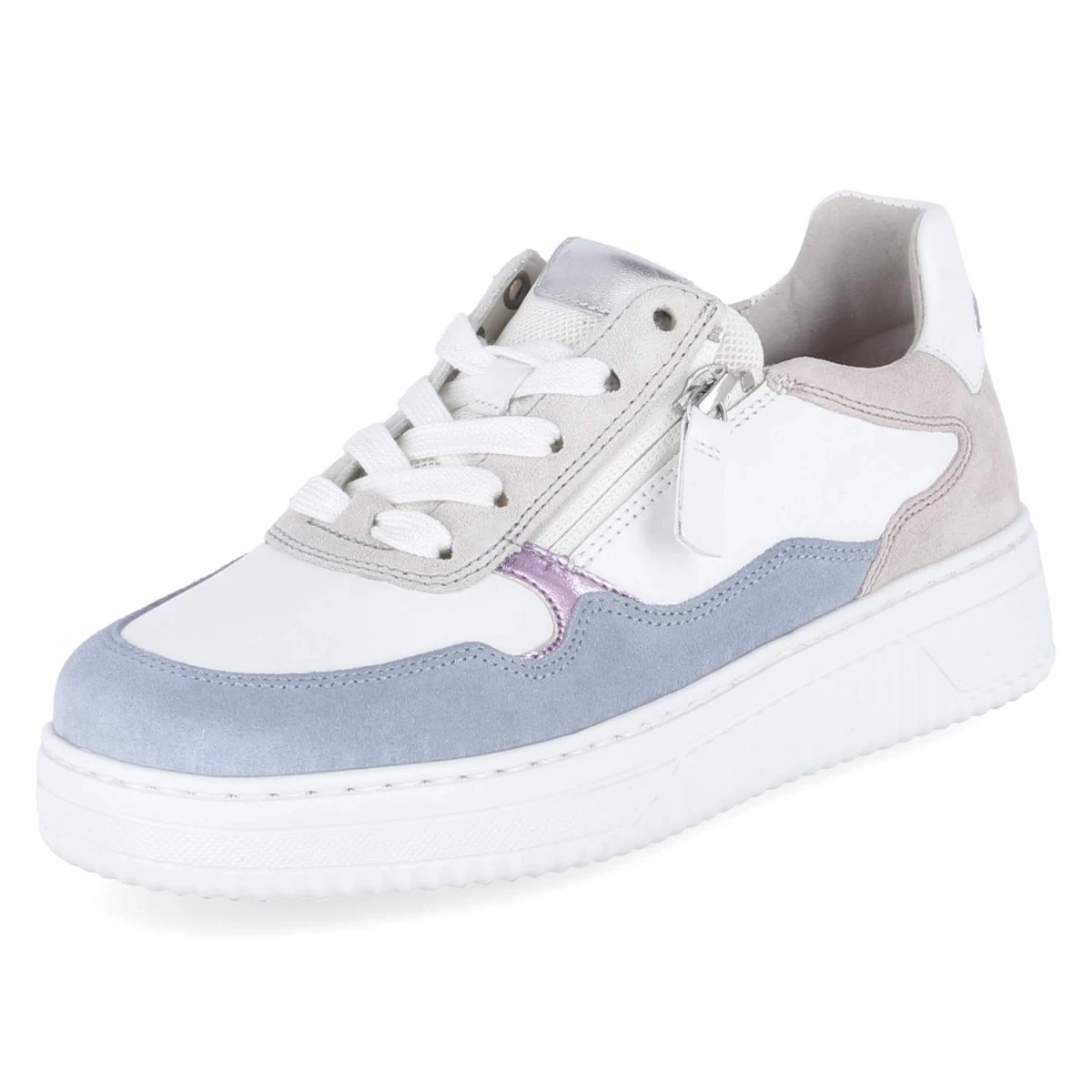 Low Sneaker - weiss/azur/flieder