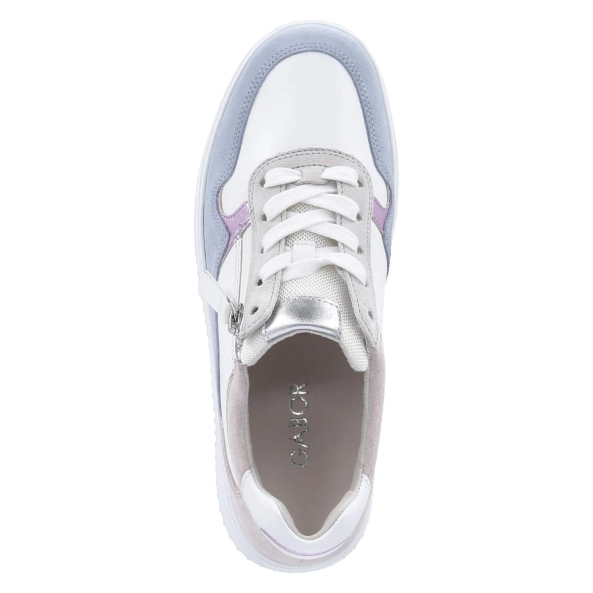 Low Sneaker - weiss/azur/flieder