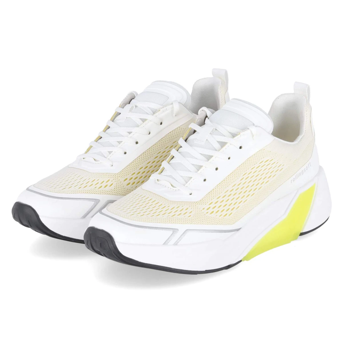 Low Sneaker - weiss/yellow
